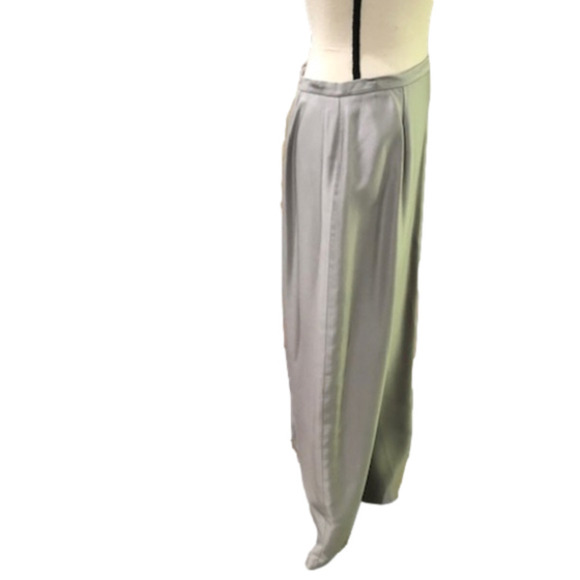 𝅺INC Gunmetal Gray Silk Maxi Pencil Skirt, Size 10 - Picture 7 of 9